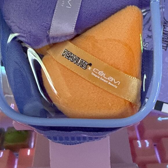 Peanuts x Celavi Makeup Puffs Set 4 Travel Bag Keychain Trick Treat Halloween - Picture 14 of 16